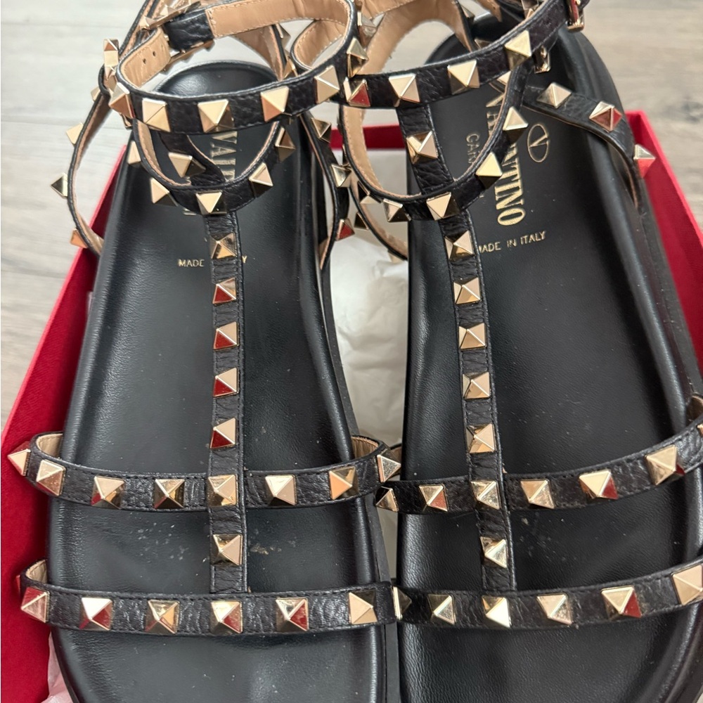 Valentino Black Studded Women's Sandals